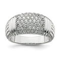 thumbnail image 2 of Sterling Silver Cubic Zirconia Band Ring Size 8, 2 of 3