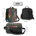 thumbnail image 2 of Logiee Berries and Flowers Print Insulated Lunch Bag for Women/Men, Reusable Lunch Box for Office Work School Picnic Beach,Leakproof Freezable Cooler Bag with Shoulder Strap, 2 of 7