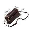 thumbnail image 4 of Bolso bandolera para mujer con cremallera multicapa Café, 4 of 5