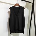 thumbnail image 2 of Ihhxva Knit Puffer Vest for Women V-Neck Sleeveless Sweater Solid Casual Layering Piece Office Everyday Wear, 2 of 6