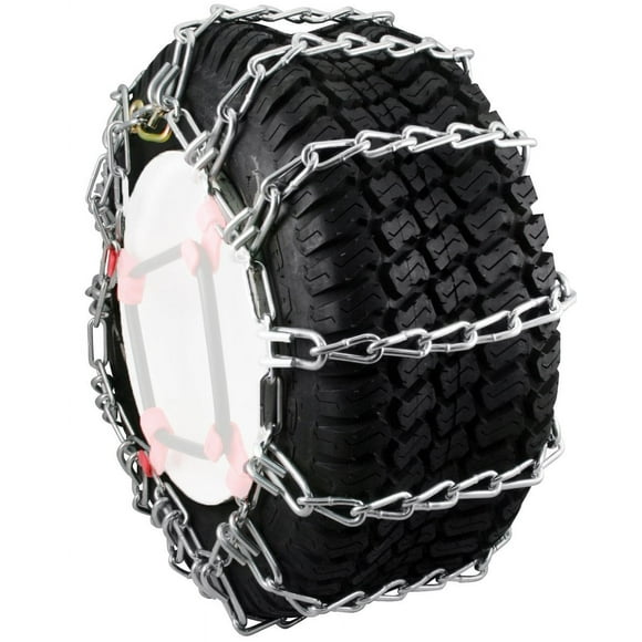 Security Chain Company 1062056 Max Trac - Cadena Para Neumáticos De Tractor De Jardín, Color Plateado