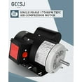 thumbnail image 2 of Electric Motor 1HP Farm Duty Single Phase Motor 1750RPM 115V/230V 56 Frame 13.6-6.8A CW/CCW TEFC, 2 of 7