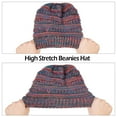 thumbnail image 5 of IC ICLOVER Winter Hat Ponytail Beanie Hat for Women, Soft Stretch Cable Knit Messy Bun Beanie,Trendy and Warm - Multicolor, 5 of 8