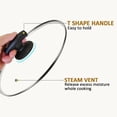 thumbnail image 4 of Glass Lids for Pans and pots, 8, 9.5, 10.25, 11, 12, 12.5 Inch Frying Pans, Cast Iron Pans, Dutch Oven, Sauce Pan, Tempered Covers for Replacement with Stainless Steel Rim (12 Inch), 4 of 5