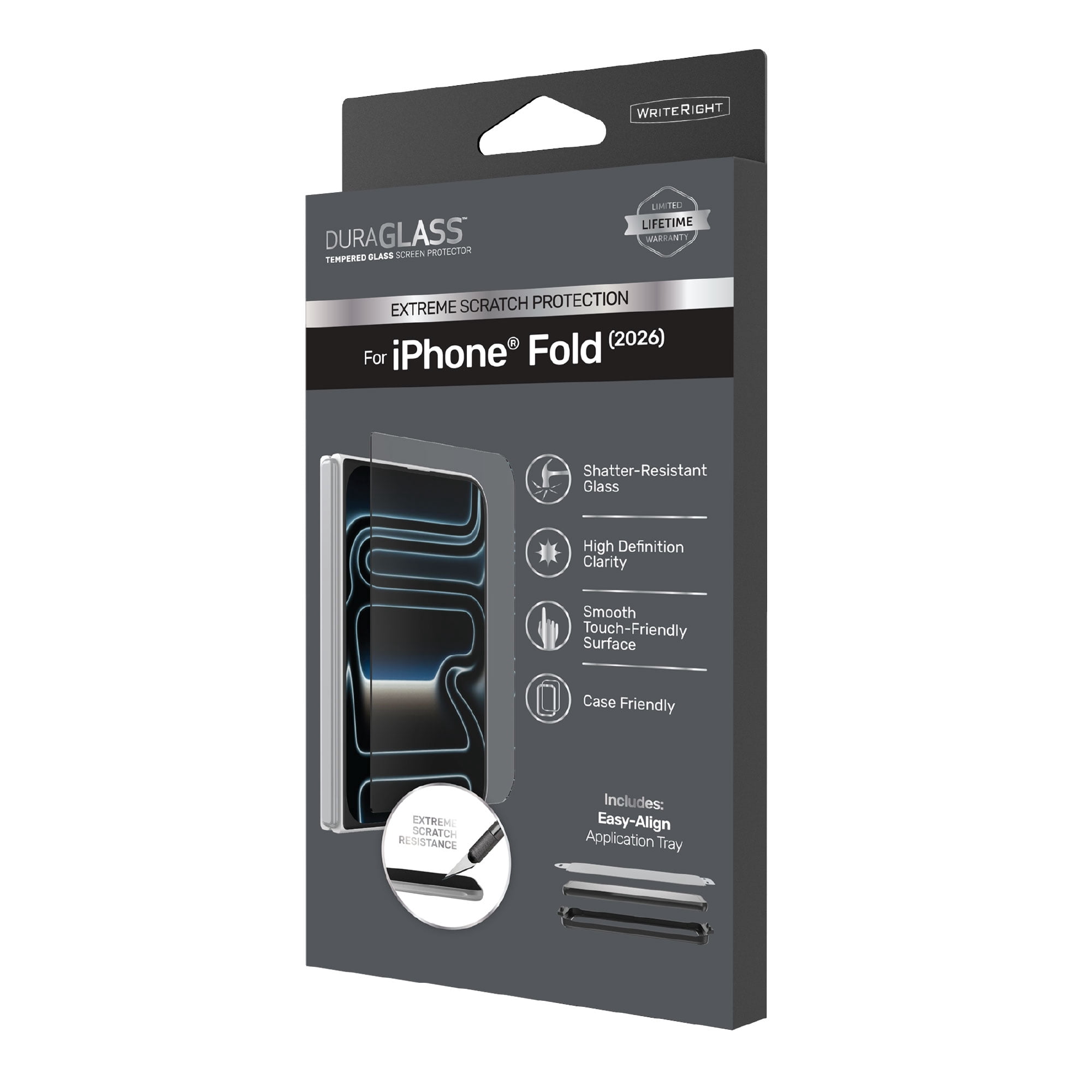 DuraGlass Tempered Glass Screen Protector for iPhone Duo with Easy Application Tray