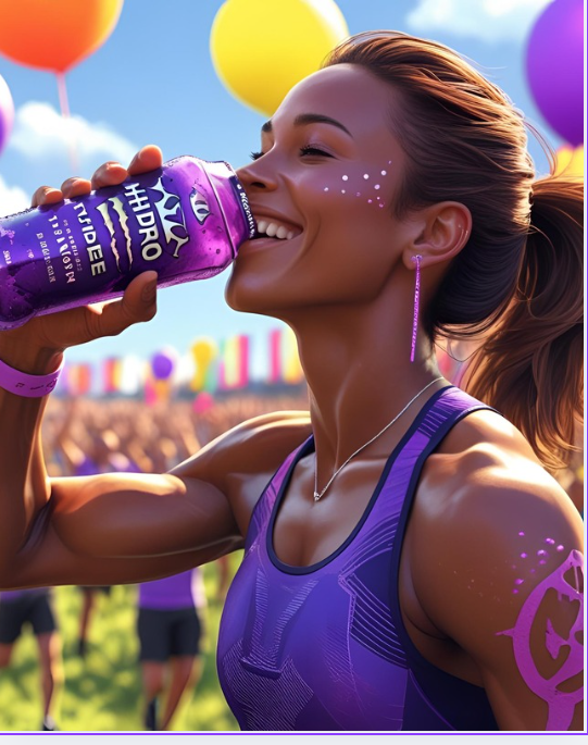 Monster Hydro Energy Water, Purple Passion, Advanced Hydration, 12 Pack, 20 fl oz