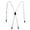 White, variant on CTM Elastic Clip-End 1/2 Inch Skinny Urban Suspenders (Women)