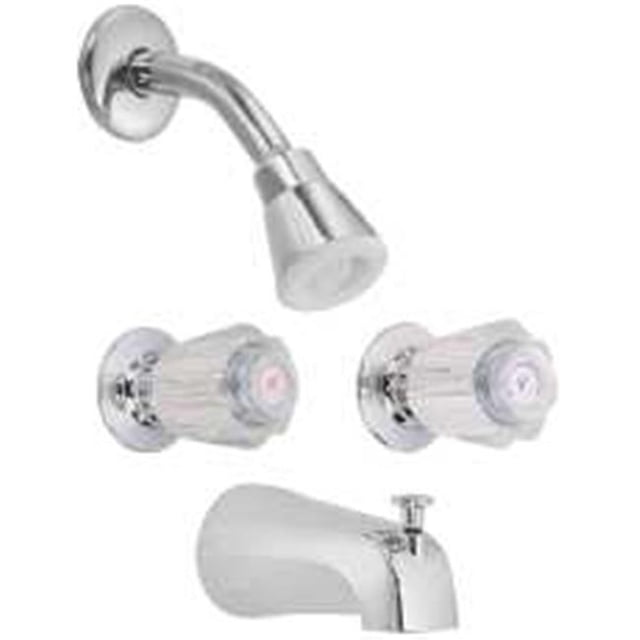 Proplus 114130 Proplus Baignoire et Robinet de Douche Chromé avec Poignées Chromées