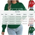 thumbnail image 2 of Women's Christmas Snowflake Reindeer Knitted Sweater Long Sleeve Crew Neck Xmas Print Pullover Sweater Top, 2 of 7