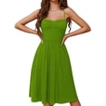 thumbnail image 1 of Vestido YATHON casual con tirantes finos y bolsillos para mujer, 1 of 2