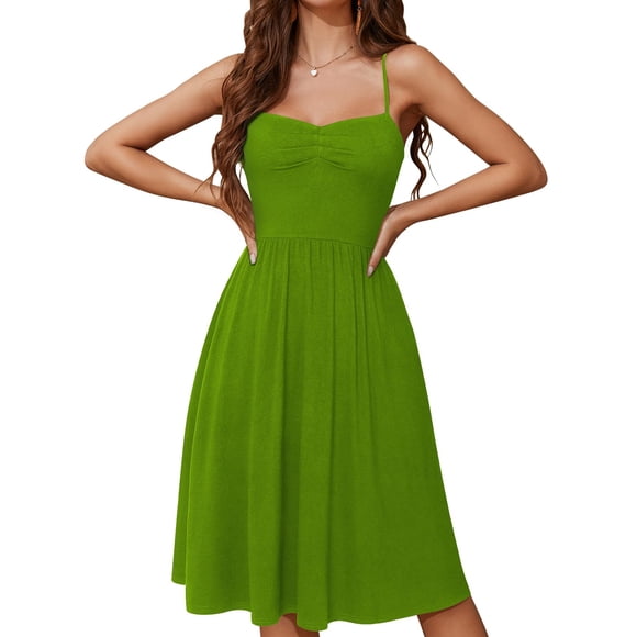 Vestido YATHON casual con tirantes finos y bolsillos para mujer