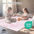 thumbnail image 4 of ODIKA 4'x6' Machine Washable Non-Slip Area Rug, Abstract Brushstroke Modern Minimalist Practical Household High Traffic Rug, Pink, 579316, 4 of 7