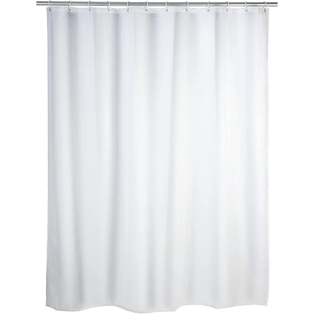 Cortina de ducha 180x180 cm, Cortina de ducha blanca, Tela lavable, 180x180 cm