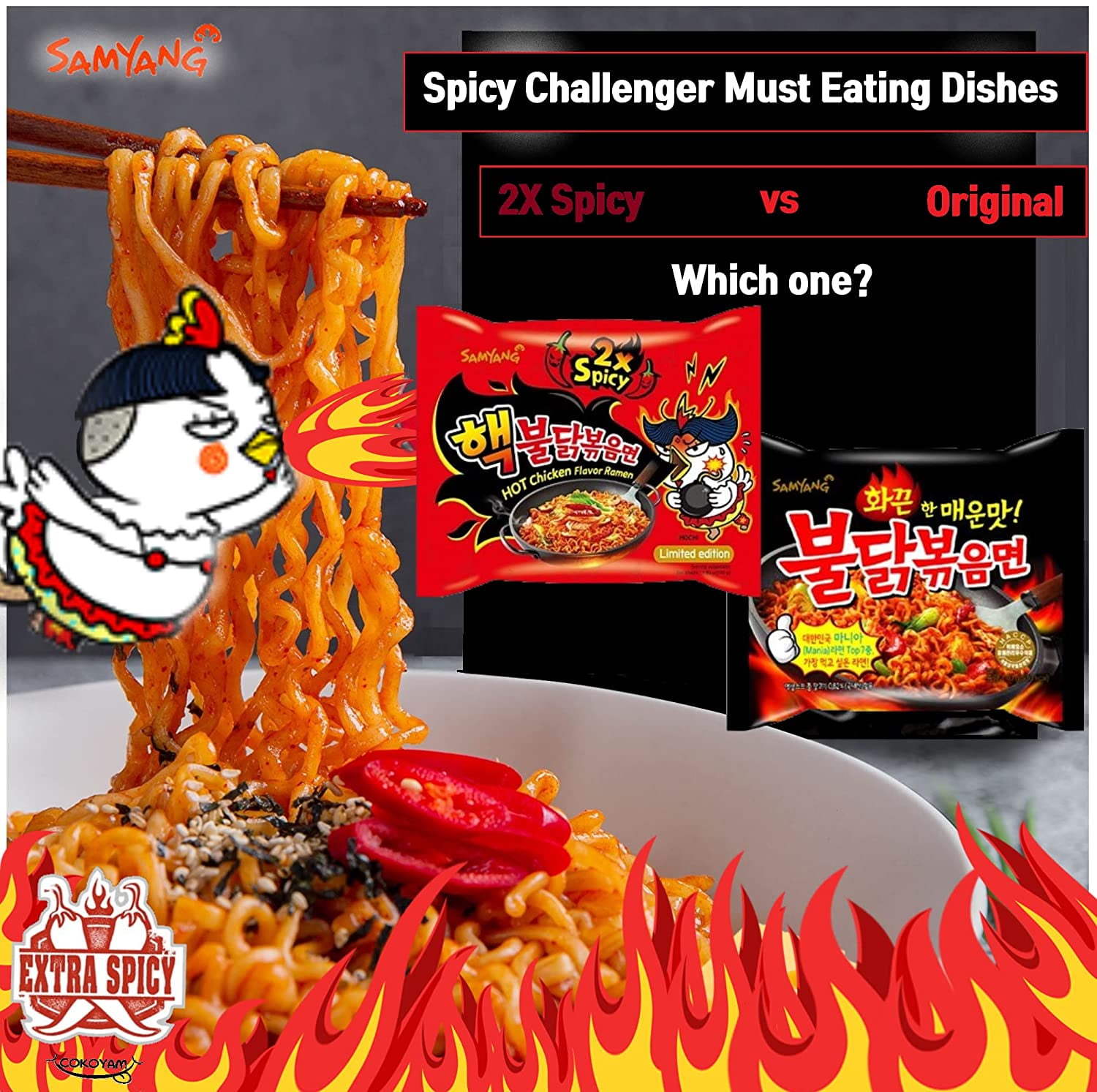 Samyang Buldak Hot Chicken Flavor Ramen Noodles Habanero Lime 140g