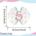thumbnail image 2 of JoyBowie 2 pcs 4 inch Glitter Number 5 Hair Bows, Birthday Clips for Toddler Girls, 2 of 10