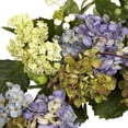 thumbnail image 2 of Nearly Natural 4781 Hydrangea Wreath, 22-Inch, Purple/Green, 2 of 5