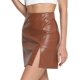 thumbnail image 2 of Xishao Falda de piel sintética para mujer, cintura alta, sexy, dividida, mini lápiz corto Xishao ropa, 2 of 2