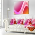 thumbnail image 3 of Designart Pink Abstract Curved Lines - Abstract Throw Pillow - 16x16, 3 of 5