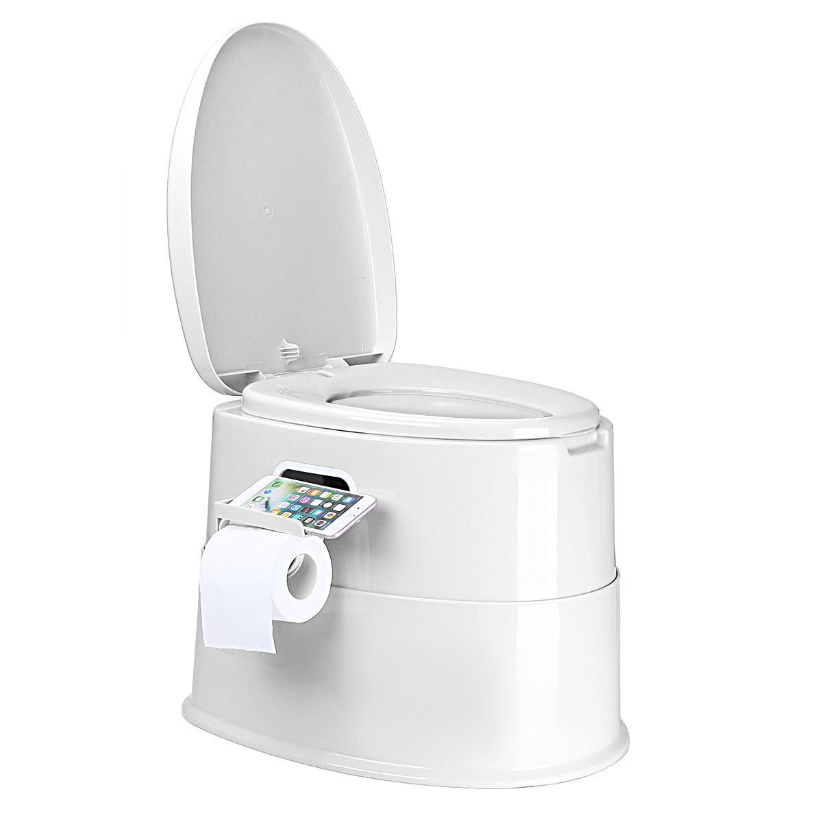 Portable Toilet Potty Indoor Bedroom Commode Potty with Detachable Inner  Bucket and Toilet Paper Holder Outdoor Hiking Camping Toilet