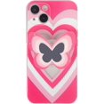 thumbnail image 1 of Funda de mariposa roja compatible con iPhone 11, con bonito diseño de corazón, con soporte de mariposa roja 3D para mujeres y niñas., 1 of 8