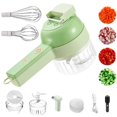 thumbnail image 1 of 4 in 1 Cordless Mini Vegetable Chopper Versatile Vegetable Slicer Dicer Green 1Speed, 1 of 3