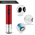 thumbnail image 3 of Electric Wine Opener - Electric Bottle Opener with Foil Cutter - One-click Button Automatic Wine Opener - Battery Operated - Reusable Wine Corkscrew With Light for Wine Lovers Gift (Red), 3 of 8