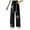 z-Black377105, variant on VNKIDY Girls Pants Children Heart Patched Wide Leg Jeans Light Blue Color High Elastic Waisted Trousers For Sweet Casual Daily Streetwear Classic Pants