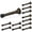 Antique Brass, variant on 12 Pack Black Spring Door Stops,3-1/8" Heavy Duty - Flexible Door Stopper with Low Mounted Black Rubber Bumper Tips