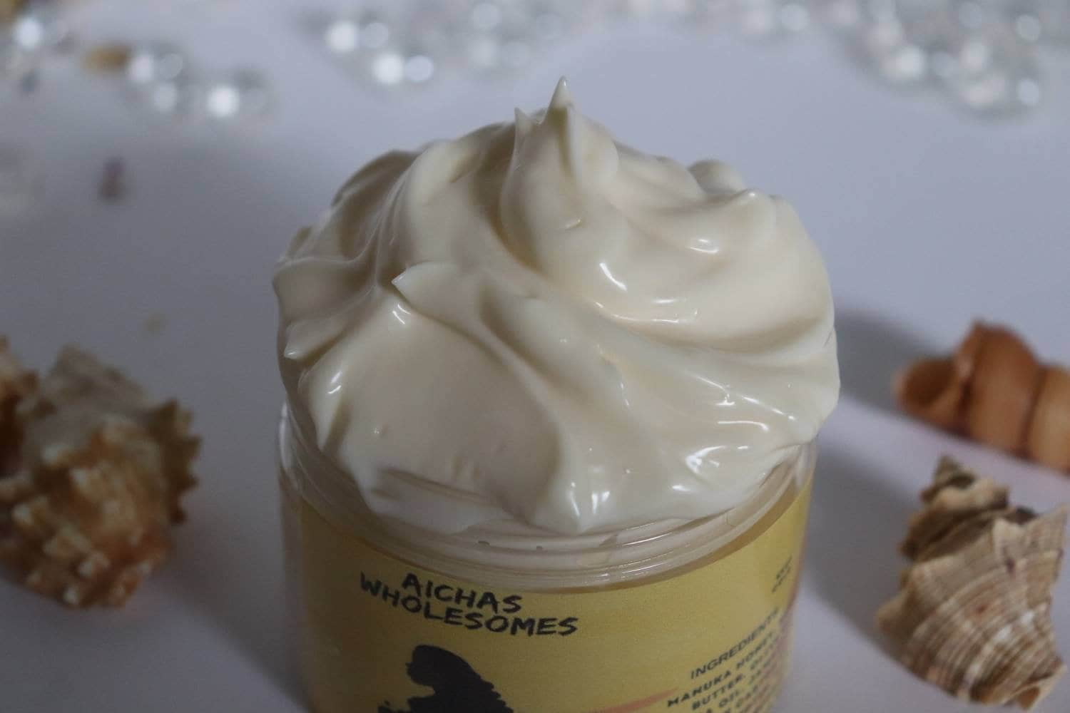 Chebe Hair Cream, Fermented Rice Water, Tallow, Chebe, Aloe Vera, Sea