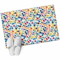 thumbnail image 2 of 2x3 Door Mat Rug, Colorful Polka Dot Non-Skid Rubber Backing Large Rectangle Rugs - Living Room Bedroom Home Office, Rainbow Polka Dots Watercolor Indoor Floor Mat Carpets Washable Rug, 2 of 9