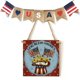 thumbnail image 5 of Advancent 2 piezas de letreros de colgantes adornos colgantes cuadrados Día de la independencia americana letreros de garaje para hombres Decoración del hogar JM01417 Advancent HA011999-01, 5 of 6