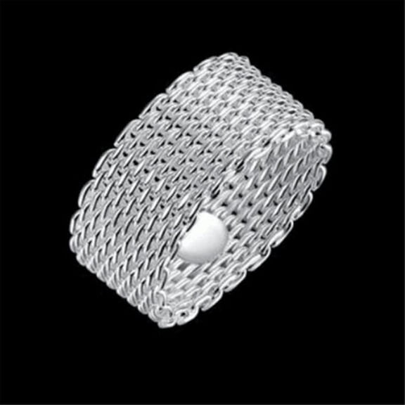 QQTDFG Wholesale Fashion 925 Sterling Silver Plated Women Braided Rings Men Rings J001-10