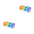 thumbnail image 1 of bedienty Plastic 7 Days Pill Case with Lids Portable Refillable Container Holder Box Organizer Personal Supplies 1Pc 2Set, 1 of 5