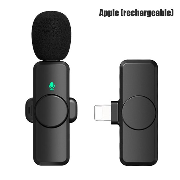 Amdohai Wireless Lavalier Microphone Noise Reduction Portable Clip-on Mini Mic 360° Omnidirectional Lapel Mic Type-C/IOS For Live Streaming Sound Recording