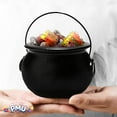 thumbnail image 4 of PMU Halloween Cauldron 6 Inch, Small Witch Plastic Cauldron Candy Bowl Black, For Halloween Decor pkg/3, 4 of 7