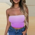 thumbnail image 4 of LNWUY Womens Tube Tops Going Out Summer Y2k Bandeau Trendy Crop Sleeveless Strapless Cute Gradient Color Printed Corset Purple S, 4 of 5