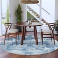 thumbnail image 4 of Blue Coastal Round Living Room Rugs 6 ft, Nautical Starfish Jellyfish Coral Summer Washable Area Rug with Non-Slip Sturdy Edge Binding Round Carpet for Kitchen Office Bedroom, 4 of 9