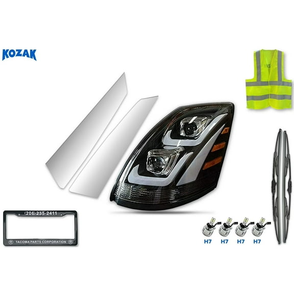 Kozak Compatible with Volvo VNL 2004-2017 Headlight Left Driver Side