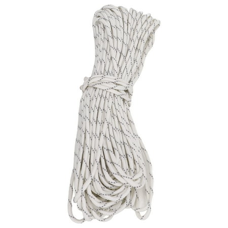 

Luminous Parachute Cord 31m 4mm 9 Cores Eye Catching Polyester Tent Fixed Rope For Survival Creamy White