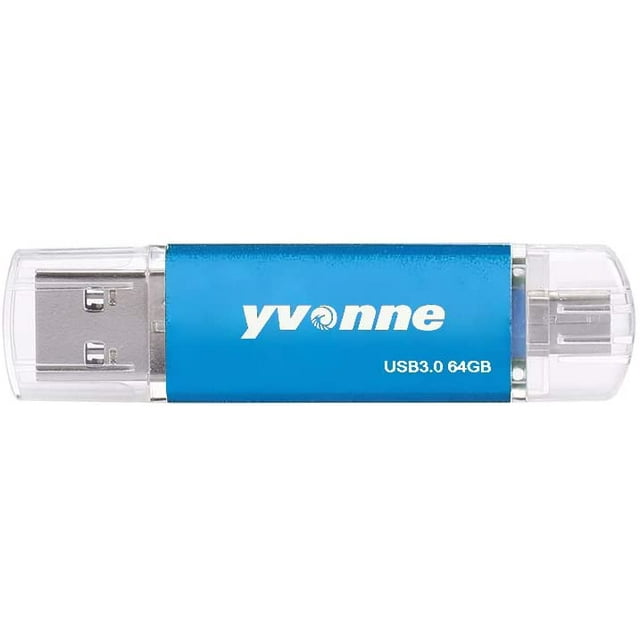 YT6013 USB3.0 U Disk High Speed 64GB OTG Double Ports Multifunctional USB Flash Drive for Phone/PC/Laptop
