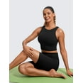 thumbnail image 3 of CRZ YOGA Butterluxe Racerback Longline Sports Bras for Women Padded Crop Workout Tank Top, 3 of 6