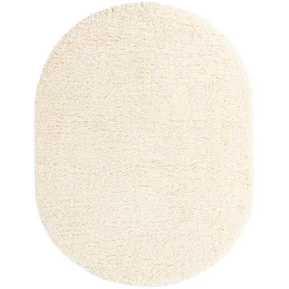 Unique Loom Marilyn Monroe Opulence Shag Collection Area Rug - (7' 10" x 10' Oval Bone/Beige)