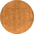thumbnail image 1 of Ahgly Company Indoor Round Oriental Orange Industrial Area Rugs, 3' Round, 1 of 4
