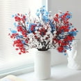 thumbnail image 3 of 4Th of July Artificial Flowers Decorations, 16Pcs Red White And Blue Decorations, Fake Patriotic Babys Breath Flowers for Independence Day Decor Floral Arrangement, 3 of 5