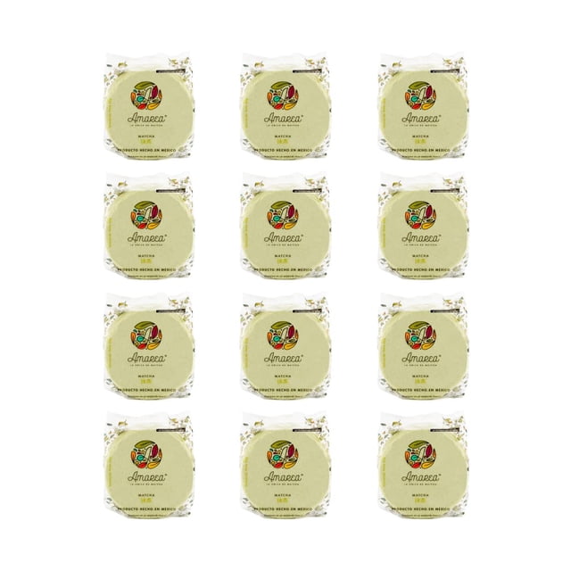AMAREA® Obleas de Amaranto sabor Matcha | Snack Saludable Bajo en Calorías | Sin Azúcar Añadido | Gluten Free y Vegano | Alto en Proteína | 12 Paque