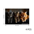 thumbnail image 4 of Joocar Cat Photography Placemat Set Of 4 For Home Kitchen Table Decor 12x18 inch Linen Table Mats Set Of 4 For Home Kitchen Table Decor 12x18 inch, 4 of 5