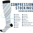 thumbnail image 4 of GZHJMY Stripes Compression Socks, Women Men Long Stocking (20-30mmHg), Travel Knee High Stockings for Athletic Sports,Running,Cycling,Nursing, 4 of 7