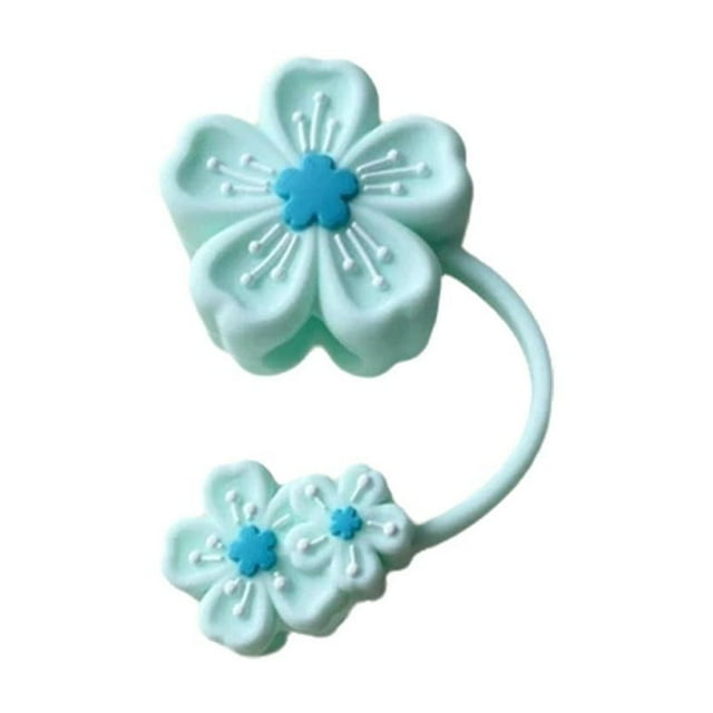 Flower Straw Toppers Whale Cat For Cup Fitting Silicone Straw Plug Dust T7P7