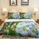 thumbnail image 2 of 3D Blanco Floral Patrón Funda de edredón Set Ropa de cama Set Funda de edredón Fundas de almohada 295, 2 of 3