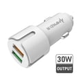 thumbnail image 4 of Ampker Car Charger for Cricket Vision Plus (30W Fast Charging 2.4A/Quick Charge 3.0 Dual USB Ports) - White, 4 of 7